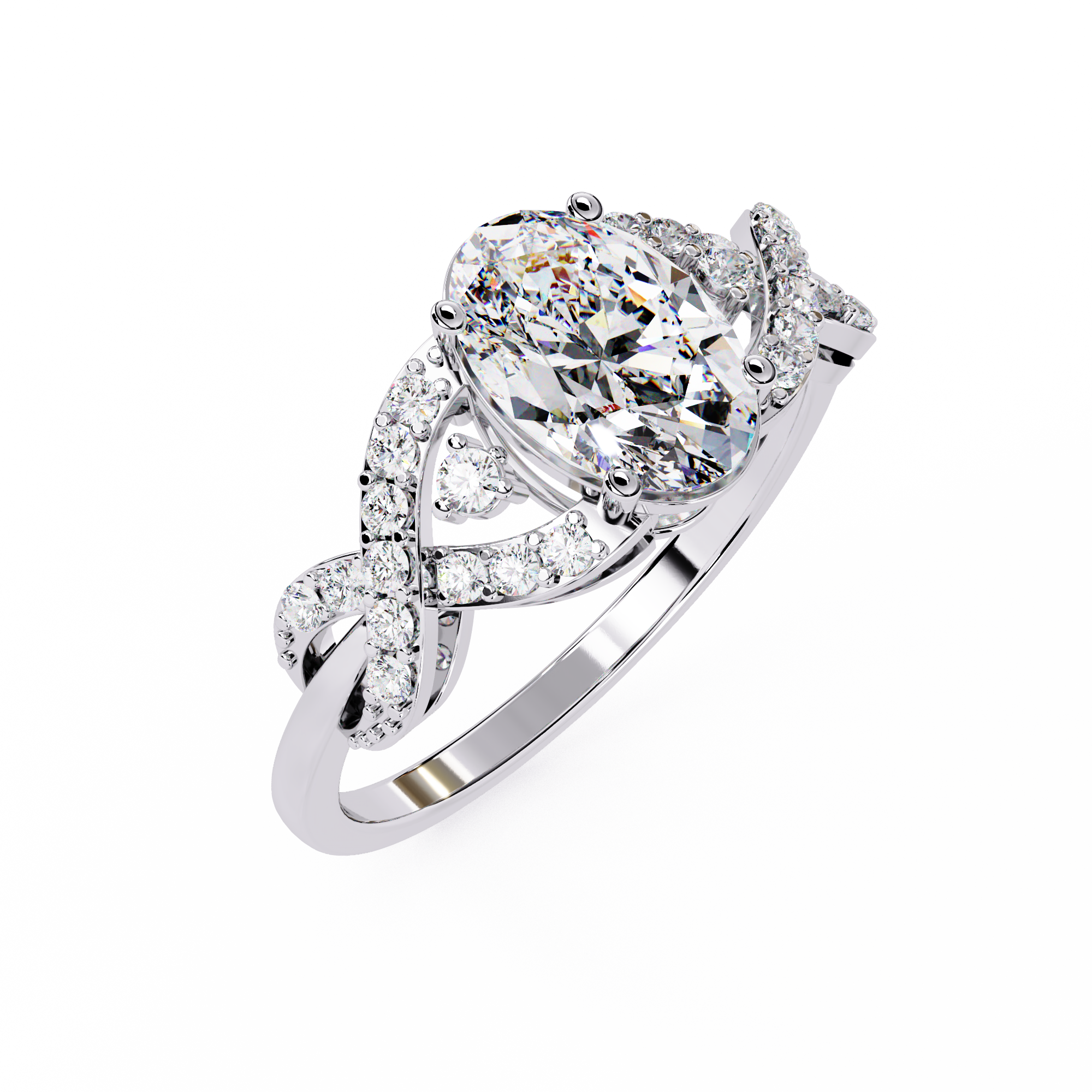 1.8 CT Pave Lab Grown Yellow Gold Ring | Solitairekart